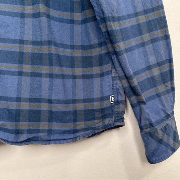 Helly Hansen Mens Large Plaid Cotton Outdoor Button Shirt Blue - Picture 8 of 13